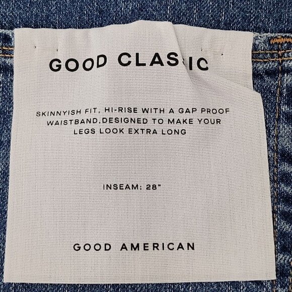 2/$50 Good American Good Classic Jeans Size 0 - Picture 6 of 7